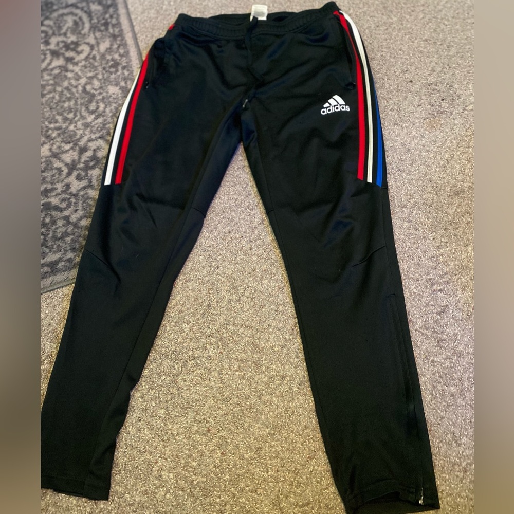 Adidas active sport wear with zippers on the bottom Large regular fit